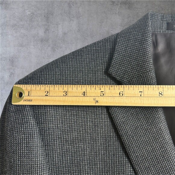 RALPH LAUREN Mens Blazer 48L Wool Sport Coat Two Button Casual Jacket Gray - Picture 7 of 13